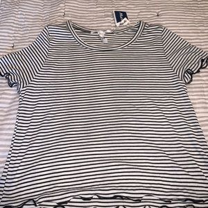 caution to the wind b&w striped shirt NWT